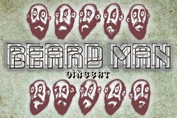 Beard Man: A Unique Dingbats Font for Business Branding and Design