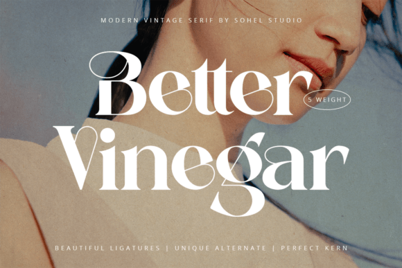 Better Vinegar: A Vintage Serif Typeface for Elegant Editorial Design