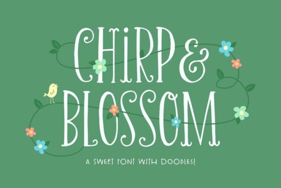 Chirp Blossom: A Hand-Drawn Serif Font for Cheerful Brand Identities