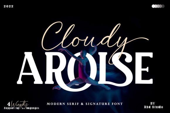 Cloudy Arolse: A Stylish Serif & Script Font for Modern Campaign Design
