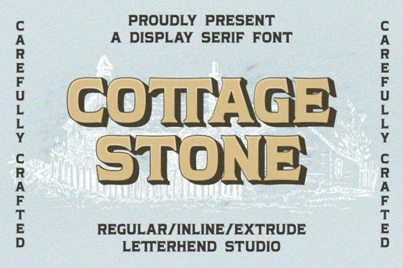 Cottage Stone: A Bold Serif Font for Handmade Labels and Vintage-Inspired Designs
