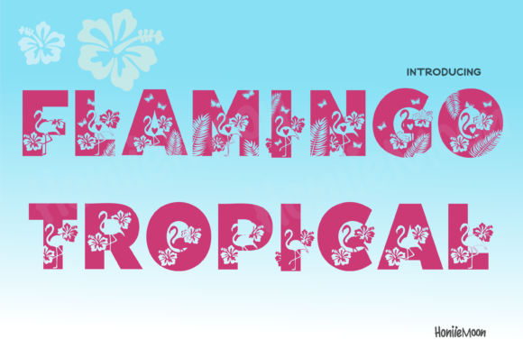 Flamingo Tropical: A Playful Decorative Font for Lively Brand Designs