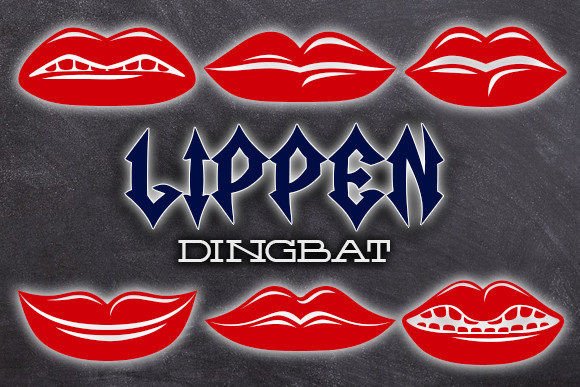 Lippen Font: Stylish Dingbats for Creative Designs