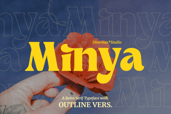 Minya: A Retro-Inspired Serif Font for Handmade Labels, Invitations, and Packaging Designs
