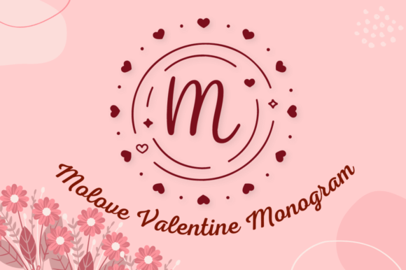 Molove Valentine Monogram: A Decorative Font for Romantic Editorial Design