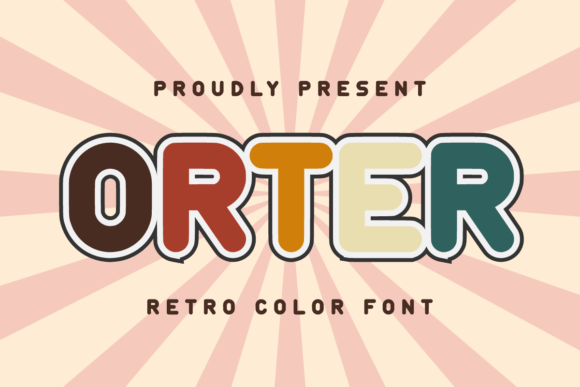 Orter: A Retro Color Font for Creative Editorial Design and Digital Publishing