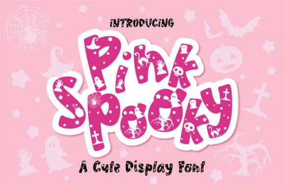 Pink Spooky: A Playful Decorative Font for Makers and Printables