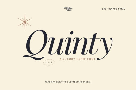 Quinty: A Slim Serif Font for Elegant Handmade Labels and Printables