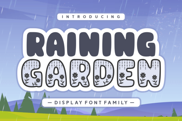Raining Garden: A Floral Decorative Font for Handmade Labels and Spring Designs