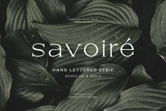 Savoire: A Stylish Serif Font for Elegant Digital Design