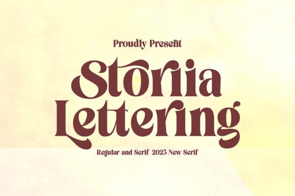 Storia Lettering Font: Elevate Your Small Business Brand with Sleek Serif Style