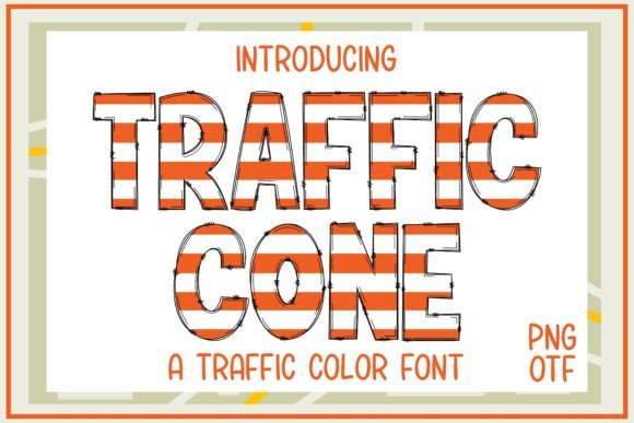 Traffic Cone: A Bold Color Font for Editorial Impact